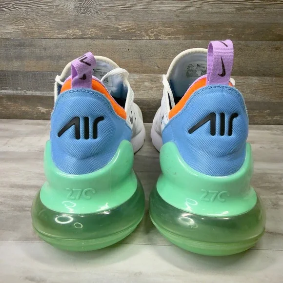 Nike Air Max 270 Mens Size 12.5 White Multi-Color Running Shoes DX2347-100 - Picture 7 of 11